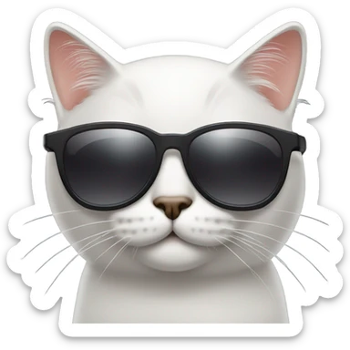 Cat with sunglasses sticker