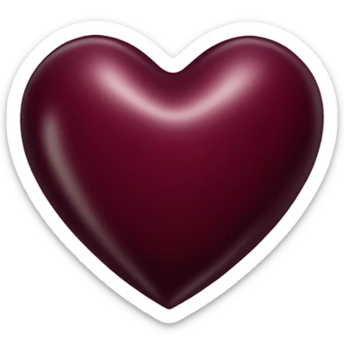 Burgundy heart sticker