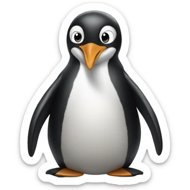 2 happy penguins sticker