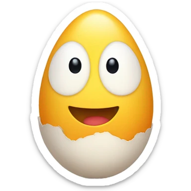 Cute happy Egg wearing pants sticker