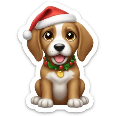 Cute Christmas puppy sticker