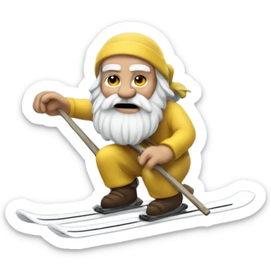 Socrates on skis sticker