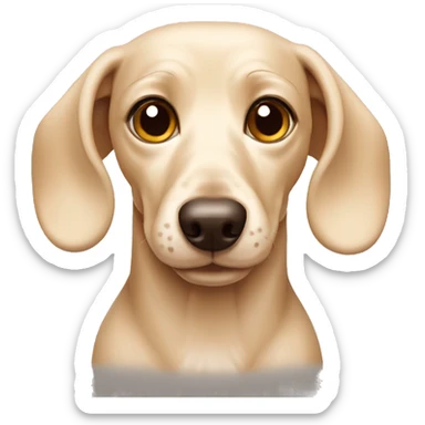 Cream dachshund  sticker