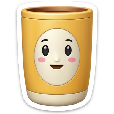 ivory-colored tumbler sticker