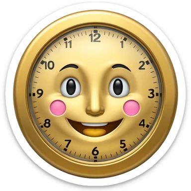 Clock it smile sticker