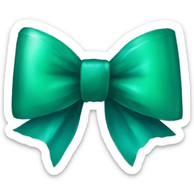 emerald blue bow sticker