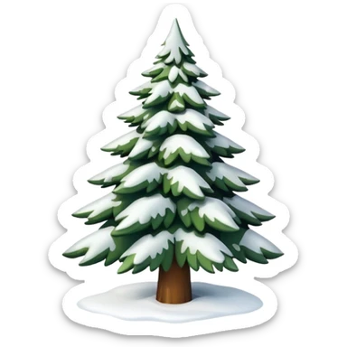 Snowed in christmas tree without decor  sticker