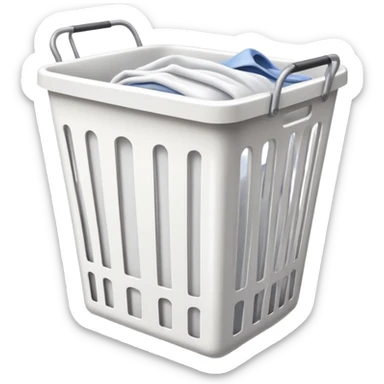 laundry white clothes in a basket sticker