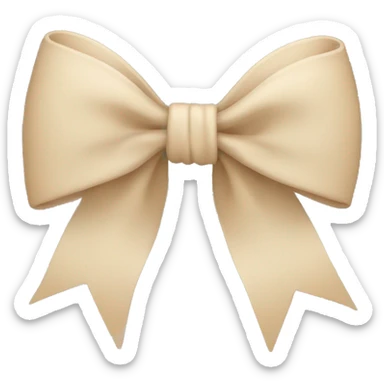 Bow beige  sticker