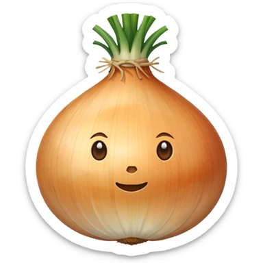 an onion without face and leaves sticker