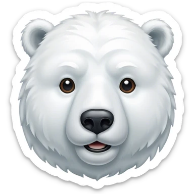 Polarbear with moustache sticker
