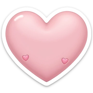 light pink heart with small hearts around it sticker