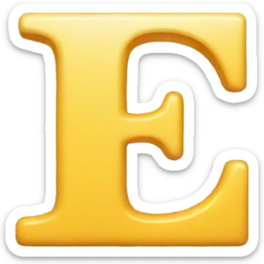 Letter E sticker