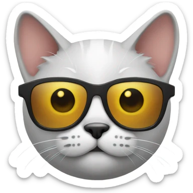 Cat with sunglasses sticker