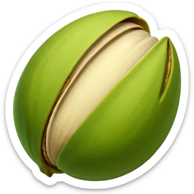 pistachio with shall sticker