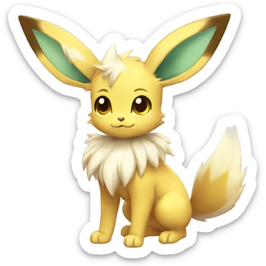 Shiny Kawaii Eeveelution-Cute-Pokémon-fusion full body sticker