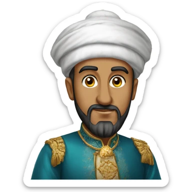 Suleiman the Magnificent in Ottoman clothing sticker