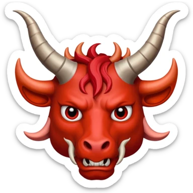 Piru con cuernos sticker