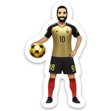 adil rami avec un ballon d'or sticker