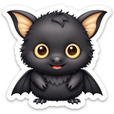 cute black bat sticker