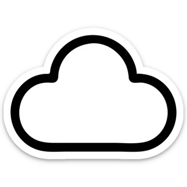 облако с 4 выступами sticker