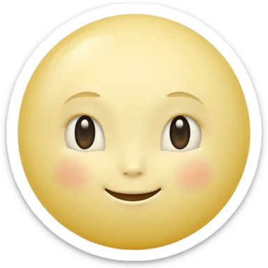 Venus planet emoji, pale grayish yellow sphere, soft hazy surface, smooth and featureless, simple and round, no text sticker
