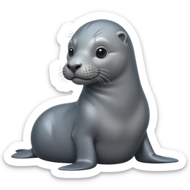 grey sea lion sticker