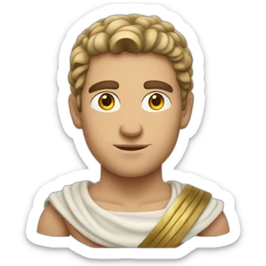 strong young caucasian ancient greek man sticker