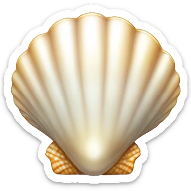 shell with pearl sticker
