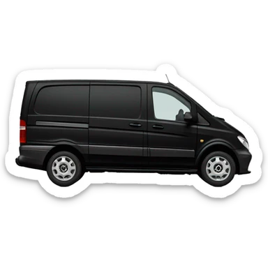 Black Mercedes Vito van sticker