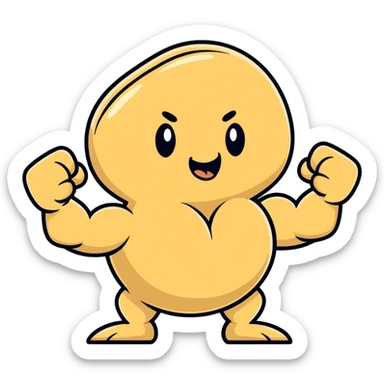 Muscle peanut sticker