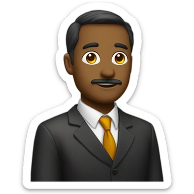 lawyer with question mark above head sticker