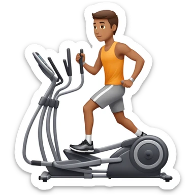 guy using elliptical sticker