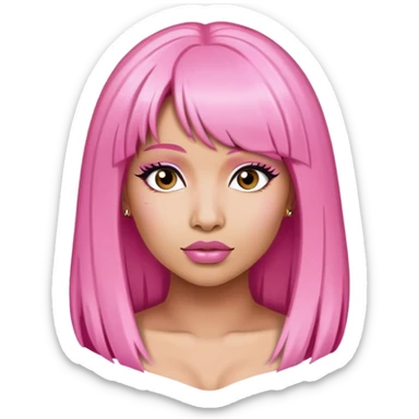 Nicki Minaj with pink hair sticker