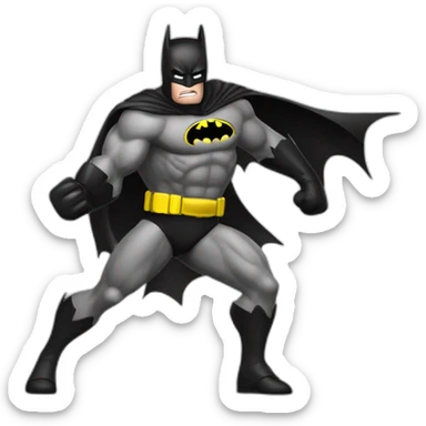batman superhero fights versus  kinkong sticker