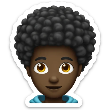 Black kid with Afro  sticker