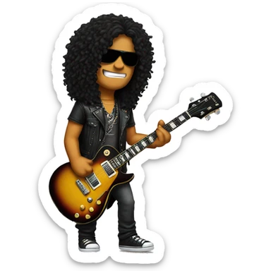 Slash con su guitarra sticker