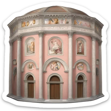 battistero e duomo di parma sticker