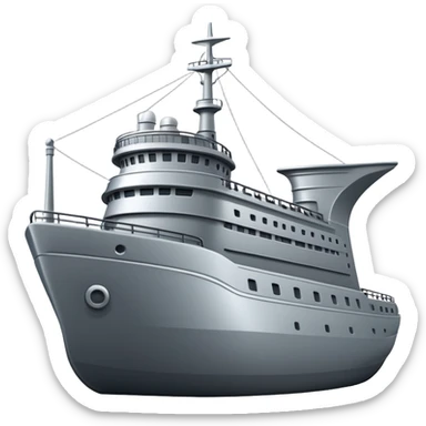 Front side left side to curving into right side ship sticker