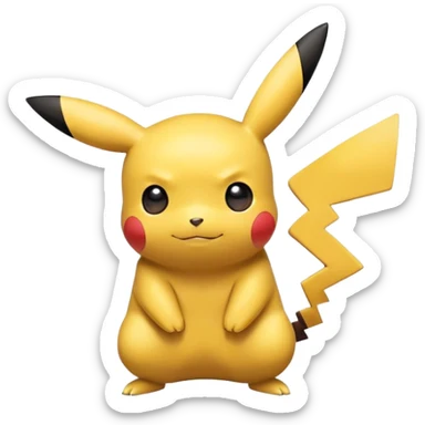 black colored Pikachu sticker
