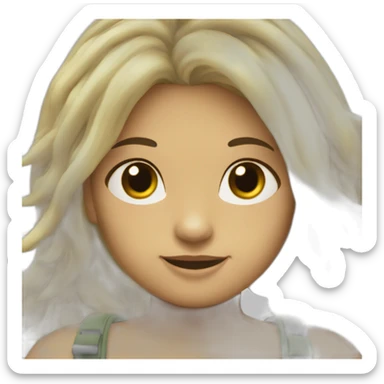 Girl-wild garli—turtle sticker