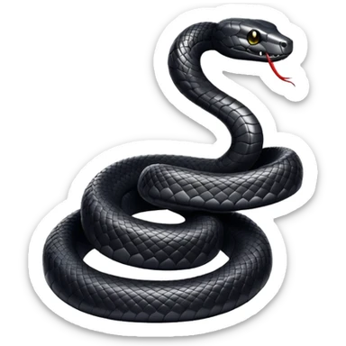 cool black snake that says SVRNA sticker