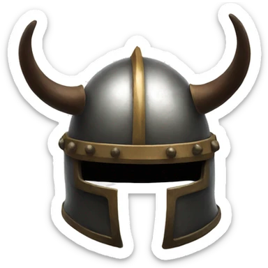 scandinavian helmet with horns sticker