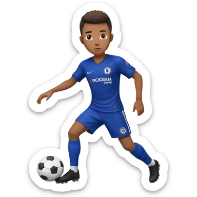 Black chelsea fc player shooting sticker