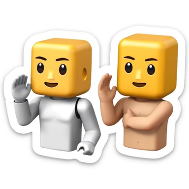 Roblox noob vs pro sticker