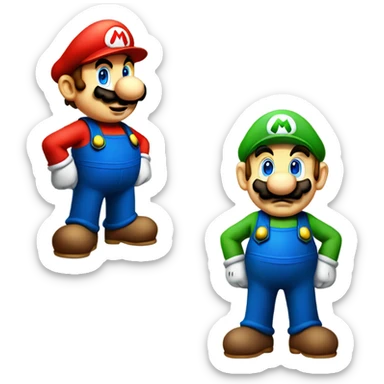 Mario and luigi sticker