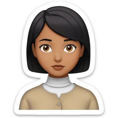 girl without hijab short hair sticker