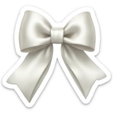 white satin bow sticker