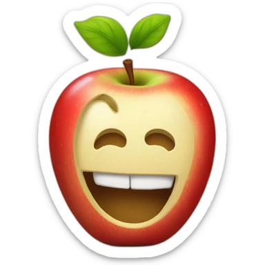 apple bitten sticker
