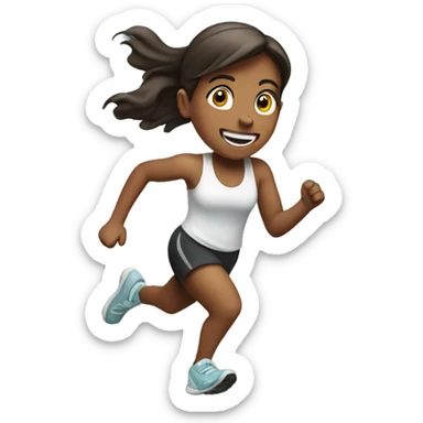Girl running  sticker